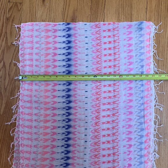 American Eagle lightweight Pink, purple and white cotton infinity scarf - Picture 3 of 4